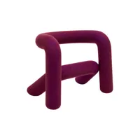 moustache - fauteuil rembourré bold en tissu, mousse couleur violet 83 x 57 65 cm designer big game made in design