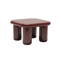 mogg - table basse bilbao en bois, bois alvéolaire laqué couleur rouge 83 x 45 cm designer dainellistudio made in design