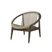 vincent sheppard - fauteuil lounge norma - bois naturel - 91 x 81 x 80 cm - bois, corde acrylique