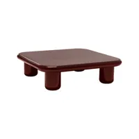 mogg - table basse bilbao en bois, bois alvéolaire laqué couleur rouge 120 x 31 cm designer dainellistudio made in design