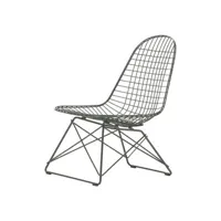 vitra - fauteuil lounge wire chair en métal, acier époxy couleur vert 49 x 55 66 cm designer charles & ray eames made in design