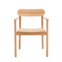 vincent sheppard - fauteuil de repas freya - bois naturel - 59 x 60 x 86 cm - bois, teck massif