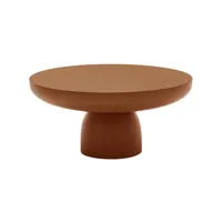 mogg - table basse olo en bois, bois massif laqué couleur marron 70 x 33 cm designer antonio facco made in design