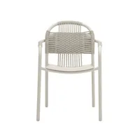 vincent sheppard - fauteuil de repas cleo - blanc - 59 x 63 x 86 cm - plastique, corde polypropylène