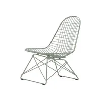 vitra - fauteuil lounge wire chair vert 49 x 55 66 cm designer charles & ray eames métal, acier époxy