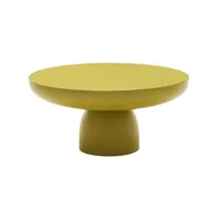 mogg - table basse olo en bois, bois massif laqué couleur jaune 70 x 33 cm designer antonio facco made in design