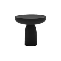 mogg - table d'appoint olo en bois, bois massif laqué couleur noir 50 x 47 cm designer antonio facco made in design