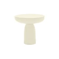 mogg - table d'appoint olo en bois, bois massif laqué couleur blanc 50 x 47 cm designer antonio facco made in design