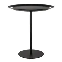 alessi - table d'appoint op-la en plastique, abs couleur noir 48 x 52 cm designer jasper morrison made in design