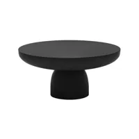 mogg - table basse olo en bois, bois massif laqué couleur noir 70 x 33 cm designer antonio facco made in design