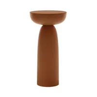 mogg - table d'appoint olo en bois, bois massif laqué couleur marron 30 x 61 cm designer antonio facco made in design