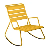 fermob - rocking chair monceau en métal, acier couleur jaune 68 x 78 88 cm designer studio made in design