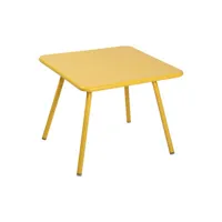 fermob - table enfant kids - jaune - 57.2 x 57.2 x 47 cm - designer frédéric sofia - métal, acier laqué