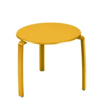 fermob - table d'appoint alizé en métal, aluminium peint couleur jaune 48 x 44 cm designer pascal mourgue made in design