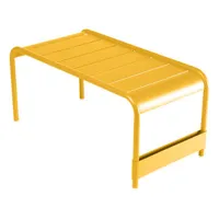 fermob - table basse luxembourg en métal, aluminium laqué couleur jaune 86 x 43 40 cm designer frédéric sofia made in design