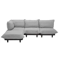 fatboy - canapé de jardin rembourré paletti en tissu, tissu oléfine couleur gris 280 x 190 45 cm made in design