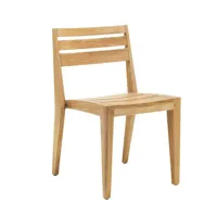 ethimo - chaise ribot en bois, teck couleur bois naturel 50 x 52 82 cm designer marc sadler made in design