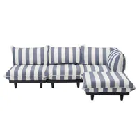fatboy - canapé de jardin rembourré paletti en tissu, tissu oléfine couleur bleu 190 x 100 90 cm made in design