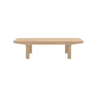hartô - table basse camille en bois, chêne massif couleur bois naturel 120 x 50 29.5 cm designer guillaume delvigne made in design