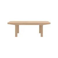 hartô - table basse camille en bois, chêne massif couleur bois naturel 120 x 50 38 cm designer guillaume delvigne made in design