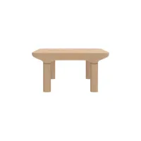 hartô - table basse camille en bois, chêne massif couleur bois naturel 62 x 50 29.5 cm designer guillaume delvigne made in design