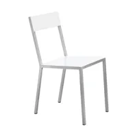 valerie objects - chaise alu en métal, aluminium couleur blanc 52.5 x 38 80 cm designer muller van severen made in design
