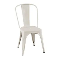 tolix - chaise empilable a en métal, acier laqué couleur gris 51.5 x 44 85 cm designer xavier pauchard made in design