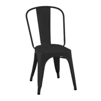 tolix - chaise empilable a en métal, acier laqué couleur noir 51.5 x 44 85 cm designer xavier pauchard made in design