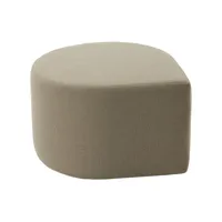 aytm - pouf stilla en tissu, polyester recyclé couleur beige 70 x 60 36.5 cm made in design