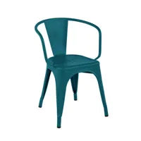 tolix - fauteuil empilable a - vert - 51 x 51 x 73.5 cm - designer jean pauchard - métal, acier laqué