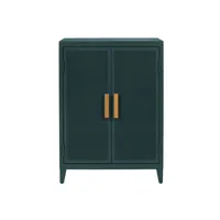 tolix - rangement vestiaire en métal, chêne massif pfc couleur vert 80 x 40 102 cm designer chantal andriot made in design