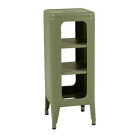 tolix - meuble de rangement tabouret en métal, acier laqué couleur vert 31 x 77 cm designer frédéric gaunet made in design