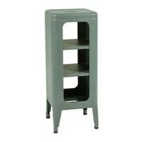 tolix - meuble de rangement tabouret en métal, acier laqué couleur vert 31 x 77 cm designer frédéric gaunet made in design