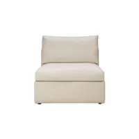 ethnicraft - canapé modulable mellow en tissu, mousse à mémoire de forme couleur blanc 103 x 80 63 cm made in design