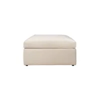 ethnicraft - canapé modulable mellow en tissu, mousse à mémoire de forme couleur blanc 80 x 41 cm made in design