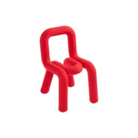moustache - chaise enfant bold en tissu, mousse couleur rouge 52 x 32 36 cm designer big game made in design