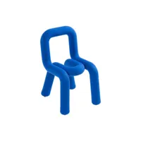 moustache - chaise enfant bold en tissu, mousse couleur bleu 52 x 32 36 cm designer big game made in design