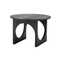 bloomingville - table basse en bois, bois de manguier teinté couleur noir 59.5 x 40.5 cm made in design