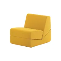 zanotta - chauffeuse convertible galeotta en tissu, mousse couleur jaune 67 x 99 41 cm designer studio de pas, d’urbino, lomazzi made in design