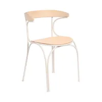 wiener gtv design - chaise ample en bois, contreplaqué de frêne couleur bois naturel 50 x 51 77 cm designer nichetto studio made in