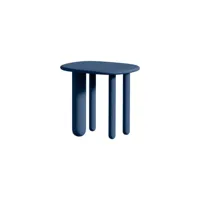 driade - table d'appoint tottori en bois, bois massif laqué couleur bleu 540 x 440 500 cm designer kateryna  sokolova made in design