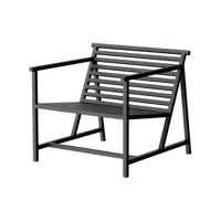 nine - fauteuil bas 19 outdoors - noir - 77.5 x 79.4 x 70.2 cm - designer butterfield brothers - métal, aluminium thermolaqué