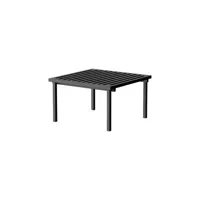 nine - table basse 19 outdoors en métal, aluminium thermolaqué couleur noir 62.5 x 37 cm designer butterfield brothers made in design