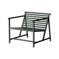 nine - fauteuil bas 19 outdoors en métal, aluminium thermolaqué couleur vert 77.5 x 79.4 70.2 cm designer butterfield brothers made in design
