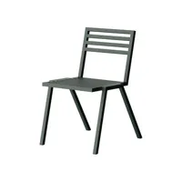 nine - chaise empilable 19 outdoors - vert - 48.5 x 68.5 x 79.5 cm - designer butterfield brothers - métal, aluminium thermolaqué