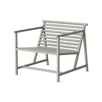 nine - fauteuil bas 19 outdoors en métal, aluminium thermolaqué couleur gris 77.5 x 79.4 70.2 cm designer butterfield brothers made in design