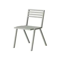 nine - chaise empilable 19 outdoors - gris - 48.5 x 68.5 x 79.5 cm - designer butterfield brothers - métal, aluminium thermolaqué