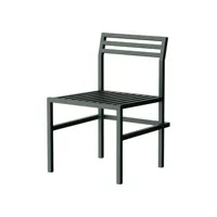 nine - chaise 19 outdoors en métal, aluminium thermolaqué couleur vert 52.5 x 54.5 79.5 cm designer butterfield brothers made in design
