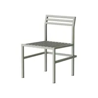 nine - chaise 19 outdoors en métal, aluminium thermolaqué couleur gris 52.5 x 54.5 79.5 cm designer butterfield brothers made in design