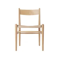 carl hansen & son - chaise wegner en bois, corde papier couleur bois naturel 52 x 48 81 cm designer hans j.  made in design